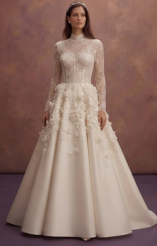 Handmade Couture Bridal Gowns with Luxury Fabrics