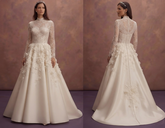 Handmade Couture Bridal Gowns with Luxury Fabrics