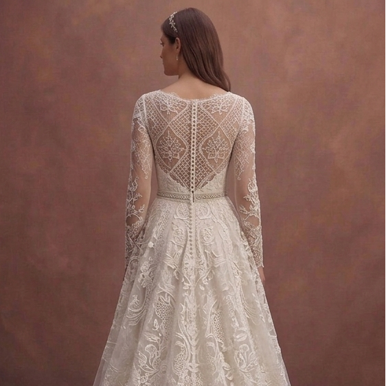 Handmade Lace Wedding Dresses with Artisan Details
