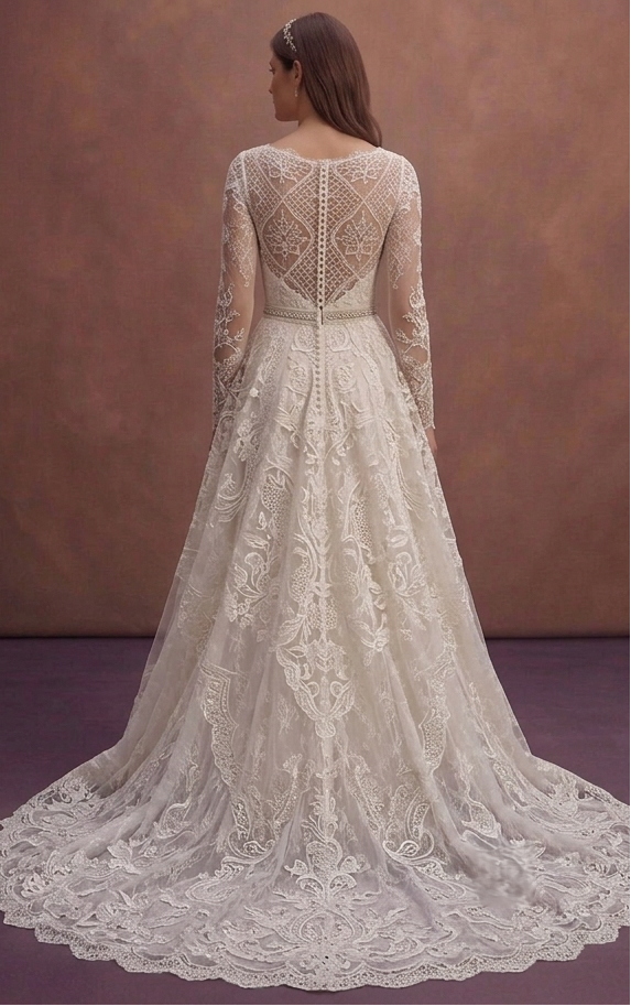 Handmade Lace Wedding Dresses with Artisan Details