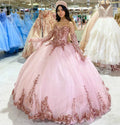 Sparkly Pink Sequin Quinceanera Dresses Charro Glitter Princess Vestidos De 15 Quinceañera Luxury Fifteen Birthday Customiezd as picture