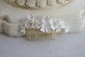 Bridal Jewelry Porcelain Flower Headband Head Pieces Gold Silver Color Vintage Hair Comb Hairpin Brides Wedding Accessories gold color