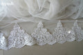 White , Ivory Veil Two-layer Lace Bridal Veil Cathedral Wedding Veil In White ,Off White, Ivory Bridal Accessories