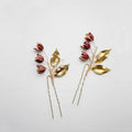 Bridal Accessories Flower Leaf Hair Pin Clip Pearl Gold Color Hairpin For Bride Bridesmaids Headpiece Headdress Wedding Jewelry b