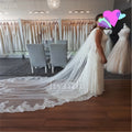 White , Off-White , Ivory Wedding Cape Veil Cathedral Length Lace Bridal Veil Shoulder Veil