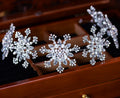Bridal Hair Jewelry Snow Flower Headband Hairband For Brides Women Crystal Rhinestones Headpieces Headwear Wedding Accessories