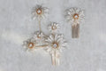 Flower Floral Headpieces Rhinestones Crystal Hair Clips Combs For Women Girl Brides Hairpins Wedding Accessories Bridal Jewelry