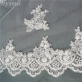 Cathedral Length Bridal Veil 2 Layer 3 Meters Popular New Style White Ivory Off-White Lace Wedding Veil for Brides