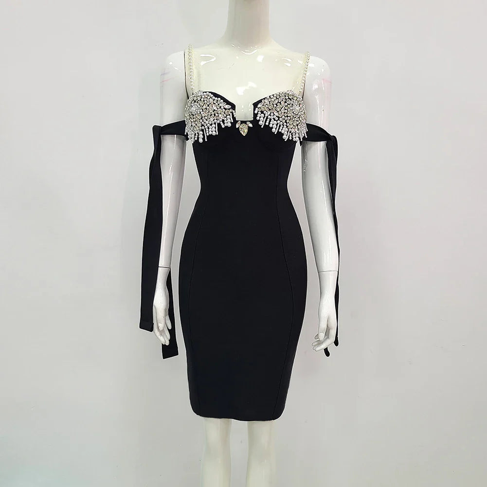 Women's Summer Style Ladies HL Bandage Dress Strap Fashion Sexy Bodycon Mini Dress Evening Party Dress Vestido
