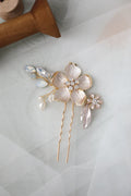 Flower Hair Pin Clip Vintage Head Pieces For Bride Bridesmaids Women Gold Color Hairpins Bridal Jewelry Wedding Accessories b