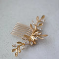 Vintage Gold Color Hair Combs Pins Zirconia Hairpins Brides Bridesmaids Head Pieces Headdress Bridal Jewelry Wedding Accessories a