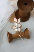Flower Hair Pin Clip Vintage Head Pieces For Bride Bridesmaids Women Gold Color Hairpins Bridal Jewelry Wedding Accessories a