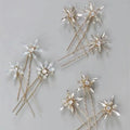 Opal Crystal Rhinestones Hair Pins Clips Flower Headpieces Women Girl Hairpin For Bride Party Bridal Jewelry Wedding Accessories