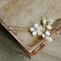 Opal Crystal Hairpins Flower Leaf Headpieces Headdress Brides Women Hair Combs Pins Clips Wedding Jewelry Bridal Accessories a