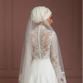 Hijab Bridal Wedding Dress Contemporary Modest Style Muslim