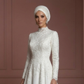 Hijab Bridal Dress For Fall Wedding Dress Lace Style Muslim
