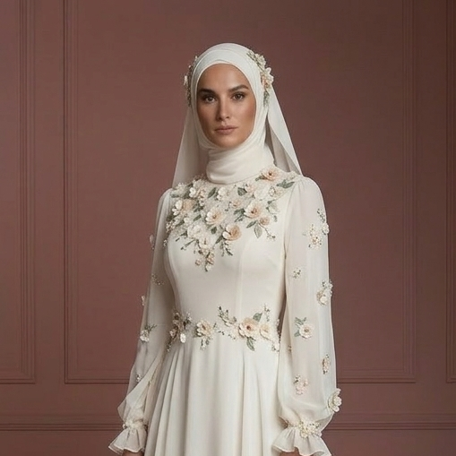 Hijab Bridal Dress For Garden Wedding Dress Modest Bridal Muslim