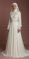 Hijab Bridal Dress For Garden Wedding Dress Modest Bridal Muslim