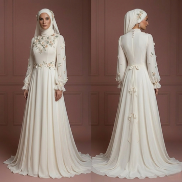 Hijab Bridal Dress For Garden Wedding Dress Modest Bridal Muslim