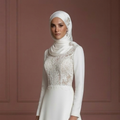 Hijab Bridal Dress For Traditional Muslim Wedding Dress
