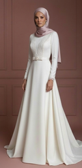 Hijab Bridal Wedding Dress Modern Modest Fashion Style Muslim