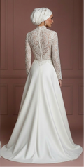 Hijab Bridal Gown For Formal Wedding Dress Ceremony Muslim
