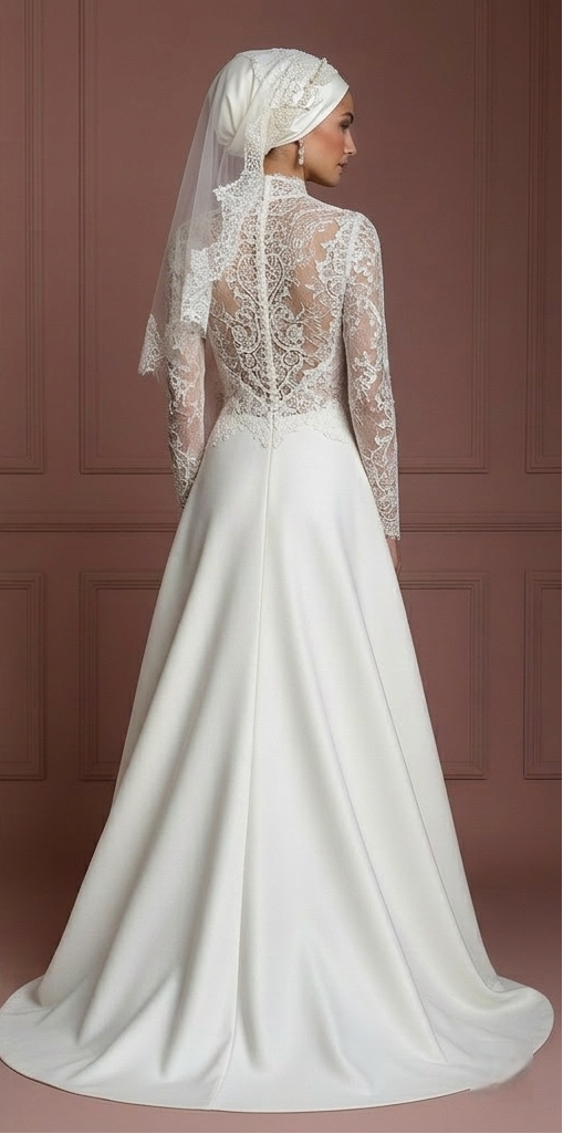 Hijab Bridal Gown Sale Modest Wedding Dress Style Muslim