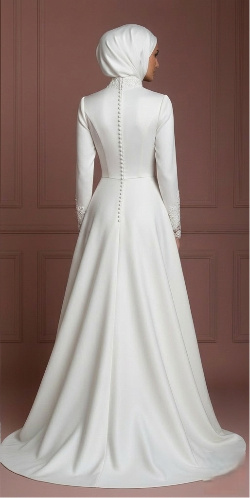 Hijab Wedding Dress For Church Style Wedding Muslim