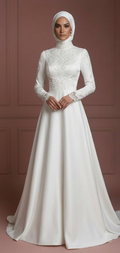 Hijab Wedding Dress For Church Style Wedding Muslim
