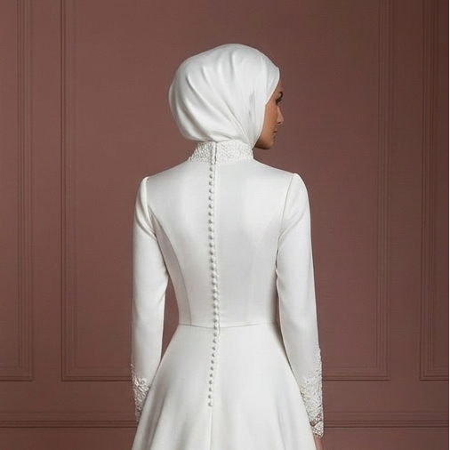 Hijab Wedding Dress For Church Style Wedding Muslim