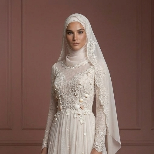 Hijab Wedding Dress For Destination Wedding Bridal Muslim