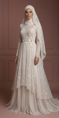 Hijab Wedding Dress For Destination Wedding Bridal Muslim