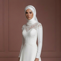 Hijab Wedding Dress For Elegant Ceremony Bridal Muslim