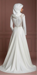Hijab Wedding Dress For Elegant Ceremony Bridal Muslim