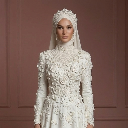 Hijab Wedding Dress For Modern Islamic Bride Muslim