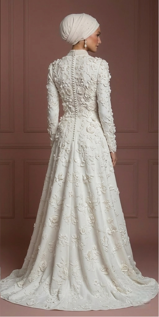Hijab Wedding Dress For Modern Islamic Bride Muslim
