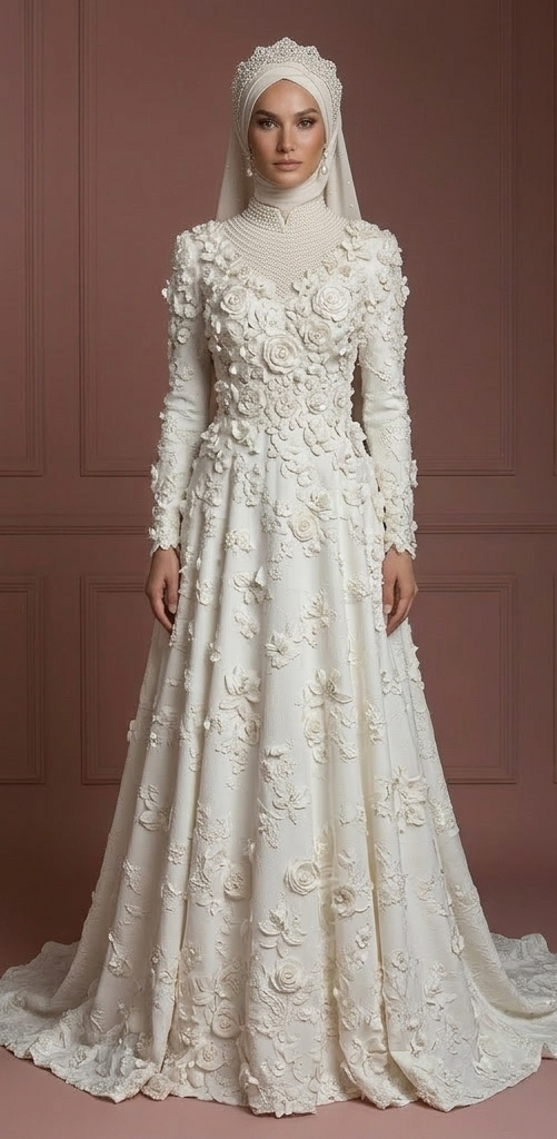 Hijab Wedding Dress For Modern Islamic Bride Muslim