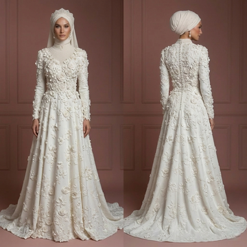 Hijab Wedding Dress For Modern Islamic Bride Muslim