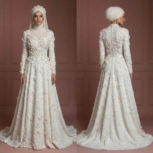 Hijab Wedding Dress For Modern Islamic Bride Muslim