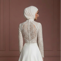 Hijab Wedding Dress For Nikkah Ceremony Bridal Gown Muslim