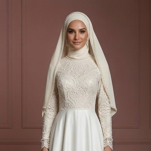 Hijab Wedding Dress For Reception Modest Bridal Muslim