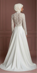 Hijab Wedding Dress For Reception Modest Bridal Muslim