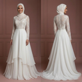 Hijab Wedding Dress For Summer Bride Lightweight Muslim