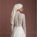 Hijab Wedding Dress With Long Sleeves Elegant Modest Muslim