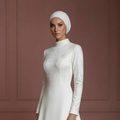 Hijab Wedding Dress With Stretch Comfort Fabric Muslim
