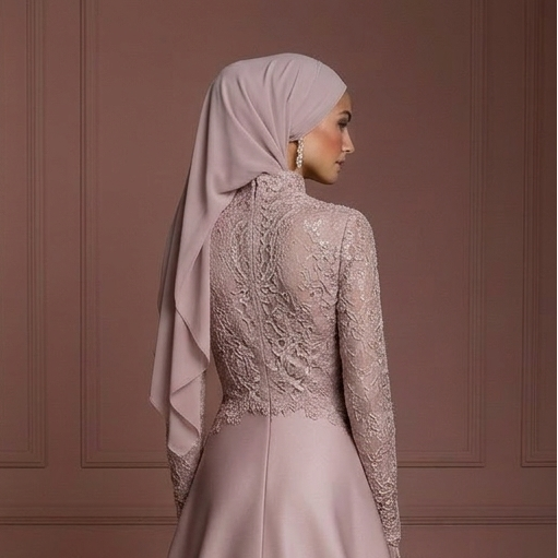 Hijab Wedding Dress With Vintage Inspired Lace Muslim