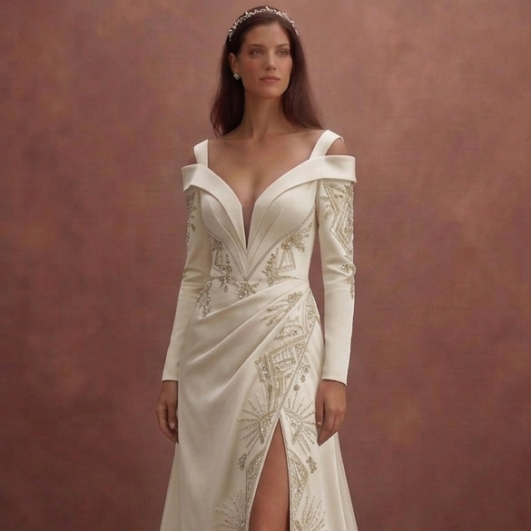 Hollywood Glam Wedding Dresses with Luxe Satin Finish
