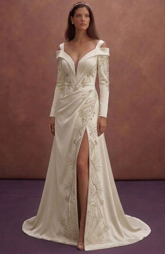 Hollywood Glam Wedding Dresses with Luxe Satin Finish