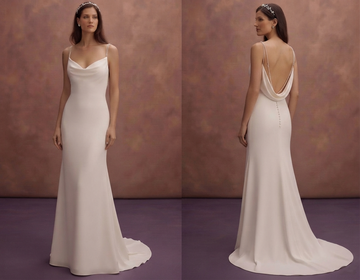 Italian Crepe Wedding Dresses with Minimalist Beauty