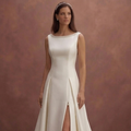Ivory A-Line Wedding Dress with Modern Minimal Finish